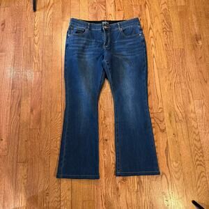 MetHera Flare Jeans Womens 16S Medium Wash Stretch Denim